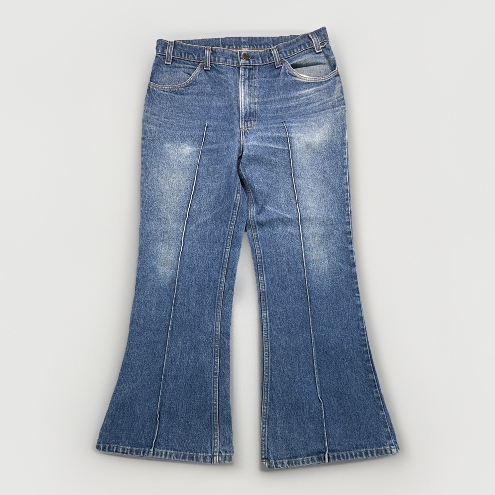 Vintage 80's Levi's 684 Orange Tab Bell Faded Denim Jeans 36x33‎ (Fits 33x28)